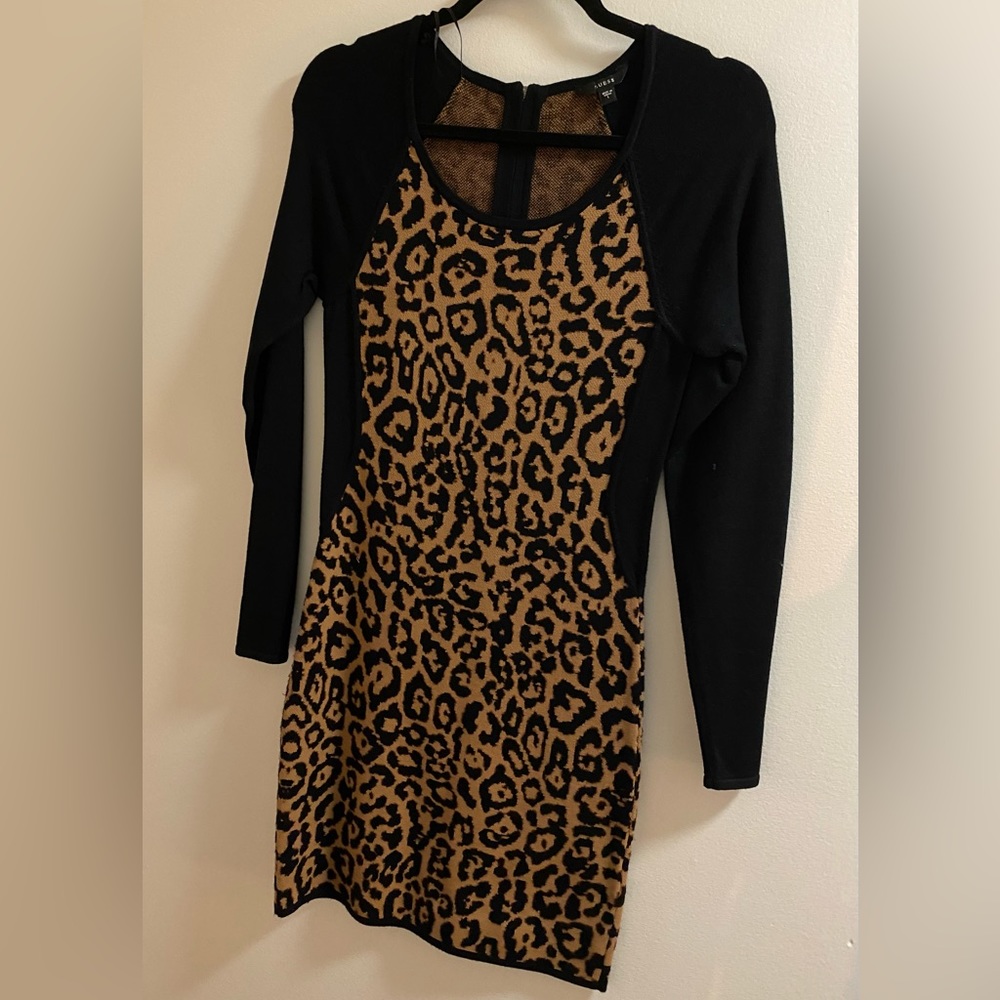 Guess Cheetah Sweater Dress